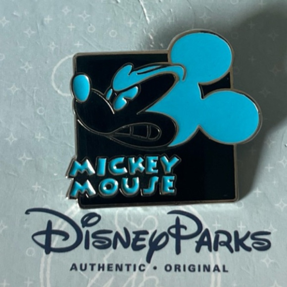 Disney Parks Mickey Mouse Expressions Mystery Neon Blue Pin